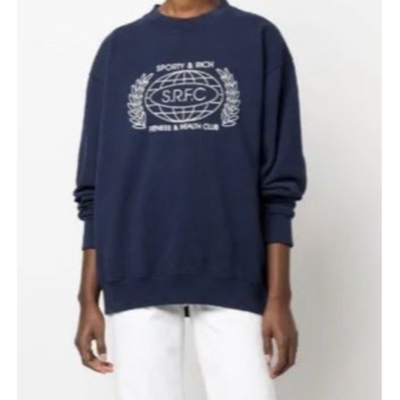 SPORTY AND RICH S. R. F. C FITNESS CREW SZ MEDIUM - Picture 1 of 9